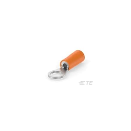 Te Connectivity Ring Terminal, M5 Stud Size, 16 AWG, 300 V, Nylon Insulated, Orange 152881
